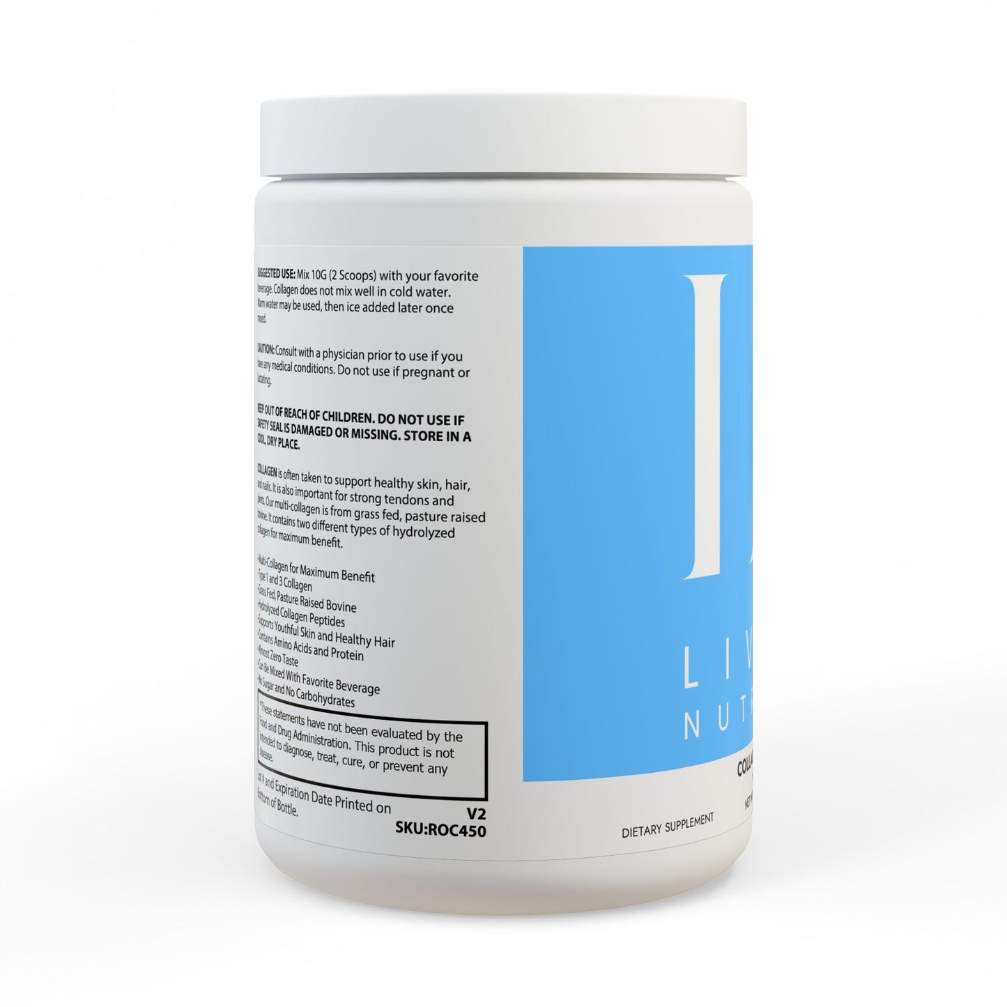 Collagen Peptides Type I & III Supplement (350g, 12.3oz)