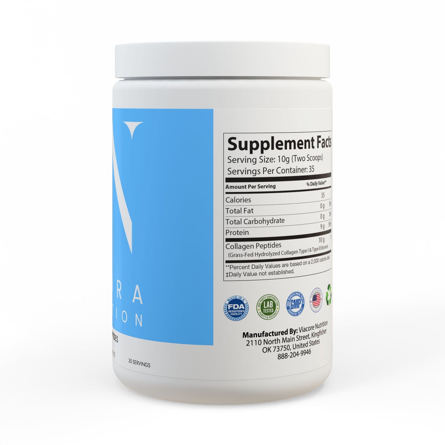 Collagen Peptides Type I & III Supplement (350g, 12.3oz)