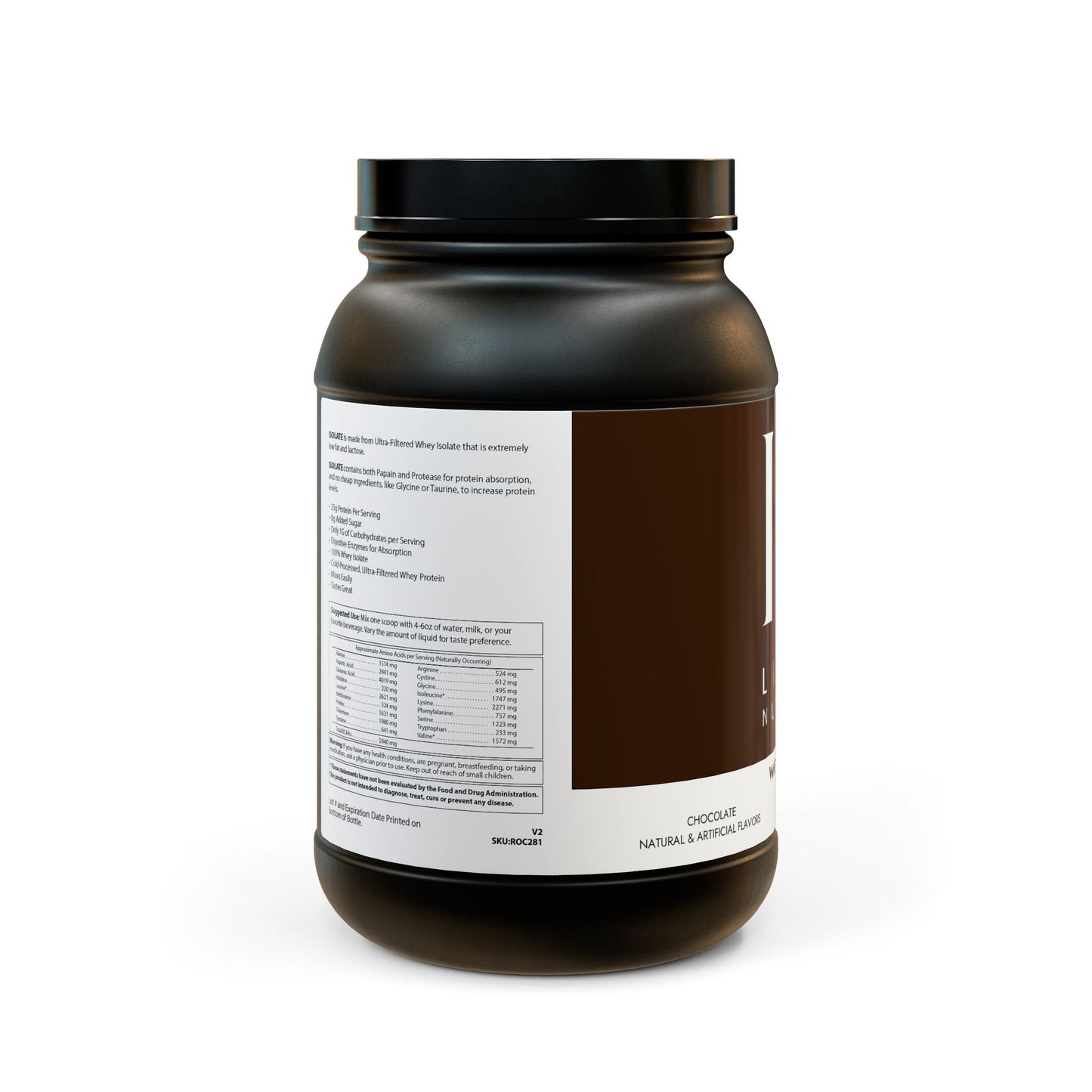 Whey Isolate Protein Supplement (907g, 2lb)