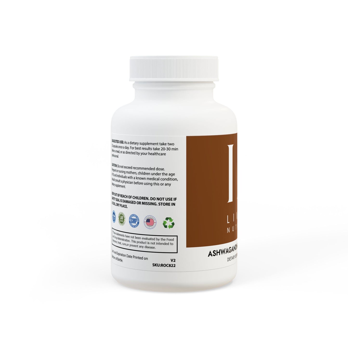 Ashwagandha + Black Pepper Supplement (60 capsules)
